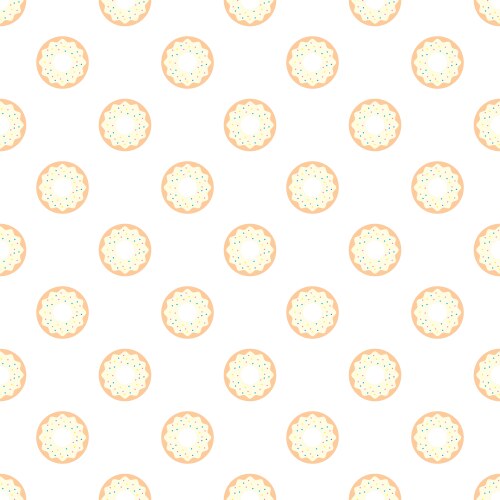 Donuts with colored glaze on pattern background vector image