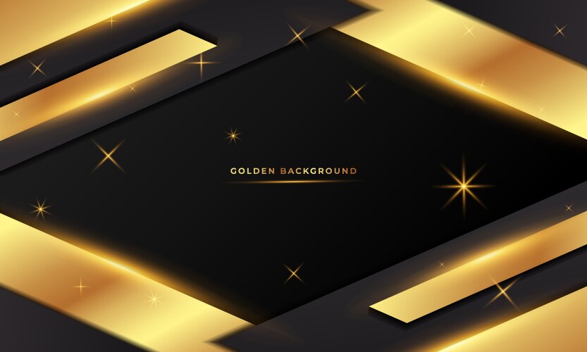 Golden greeting card background vector image