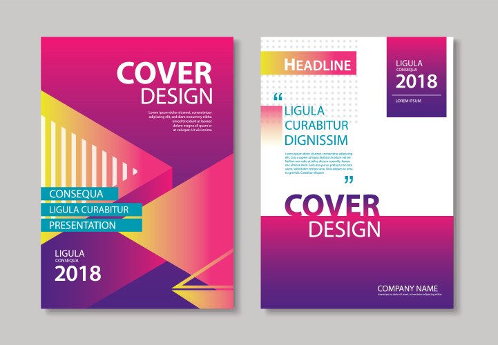 Abstract gradient modern geometric flyer vector image