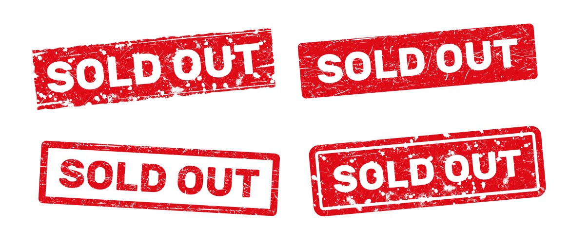 Sold out grunge stamp design sale sign vector image