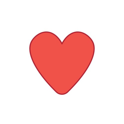 Icon heart shape vector image