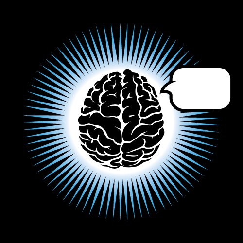 Symbol brain vector image