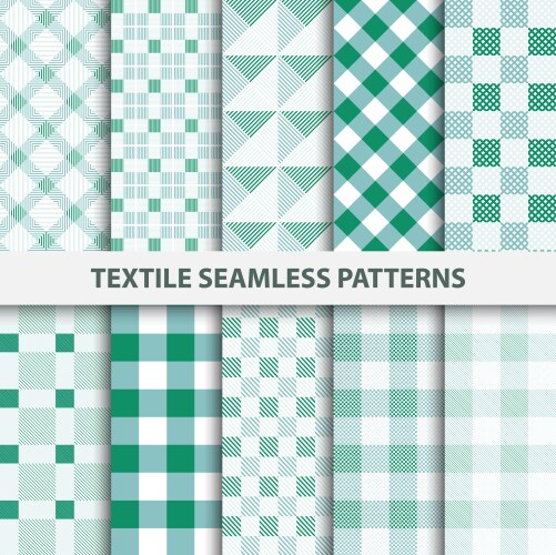 Set of textile seamless patterns vector image