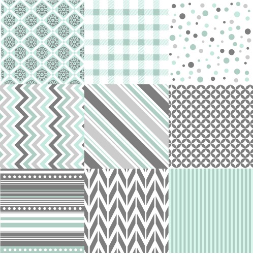 Seamless patterns with fabric texture vector image