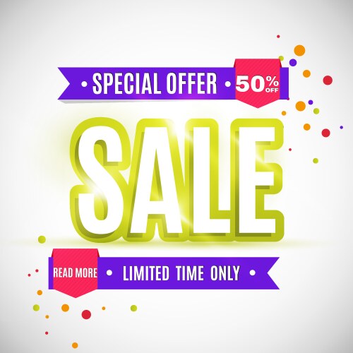 Incredible wow sale banner design template big vector image