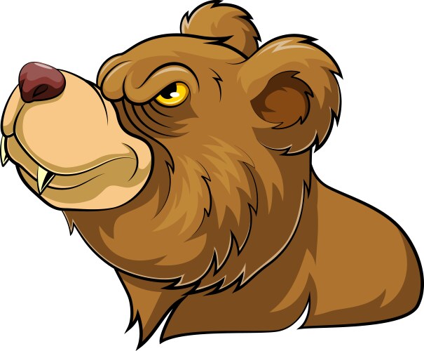 Bear wild animal head mascot vector image