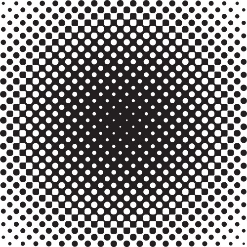 Halftone background radial gradient of dots vector image