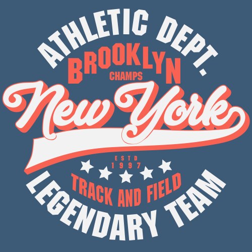 brooklyn t-shirt graphics vector image