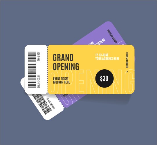 Realistic detailed 3d grand opening event two vector image