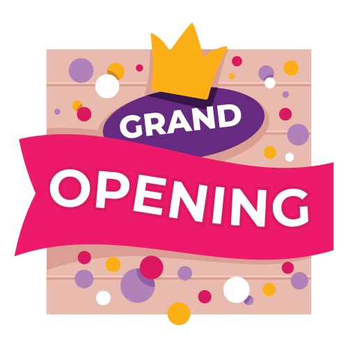 Grand opening shop or store announcement banner vector image