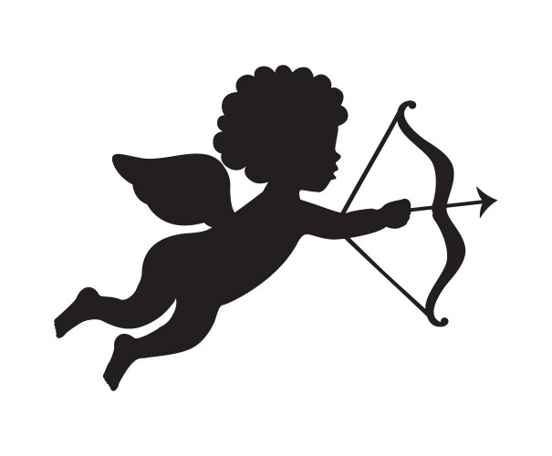 Cupid isolated over white background vector image