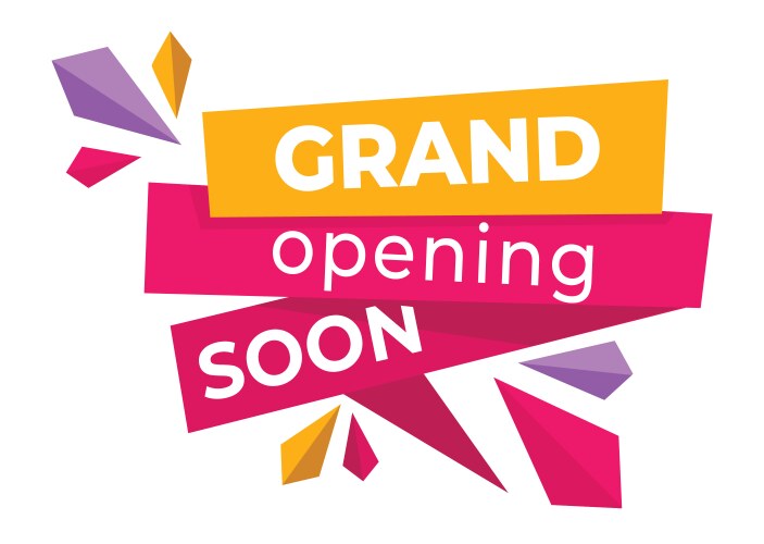 Grand opening soon shop or store announcement vector image