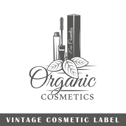 Cosmetic label vector image