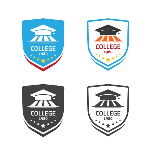 University emblem concept of school crest vector image