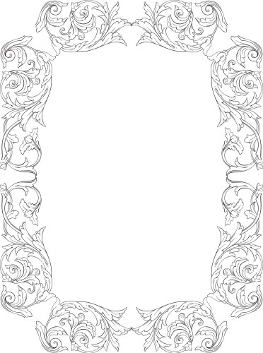 Classical baroque ornament vector image