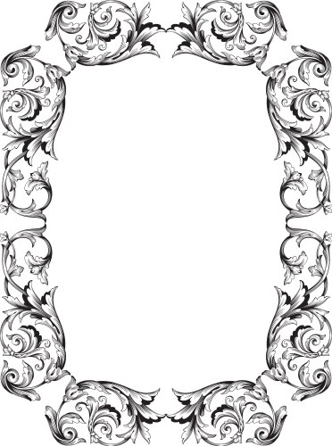 Classical baroque ornament vector image