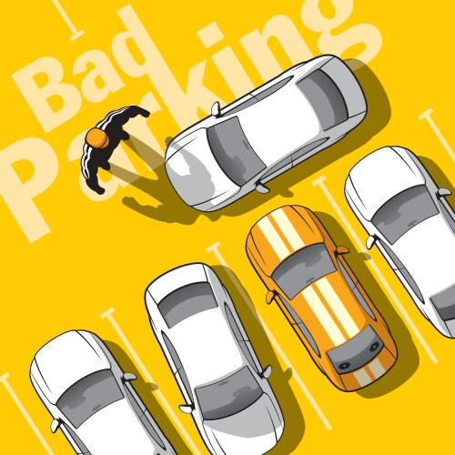 Bad parking vector image