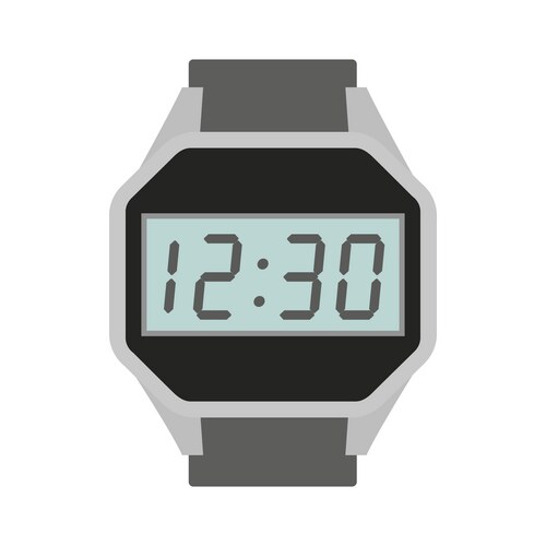 Wrist digital watch icon flat style vector image