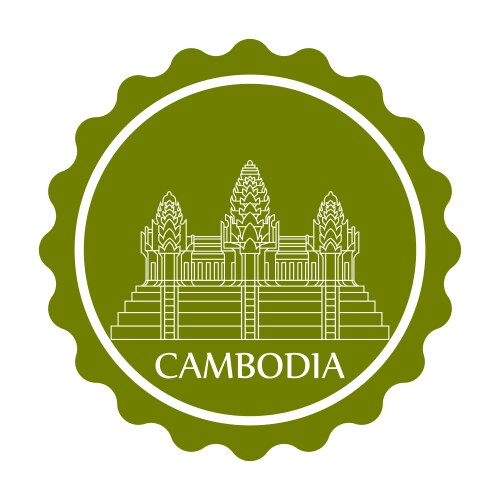 Angkor wat 2 vector image