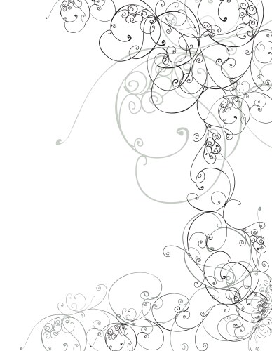 Floral scroll vector image