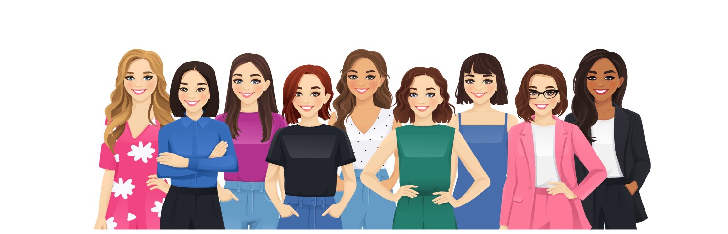 group of women vector image