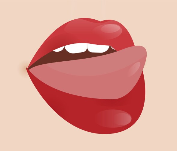 glamour lip icon vector image