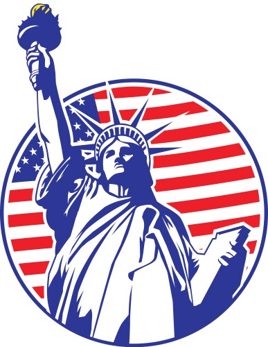 liberty statue vector image