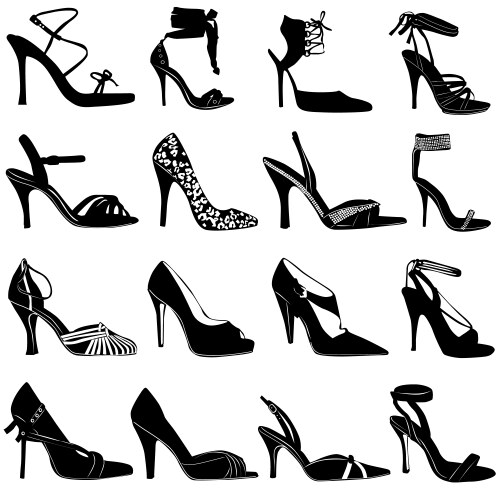 Fashion women shoes vector image