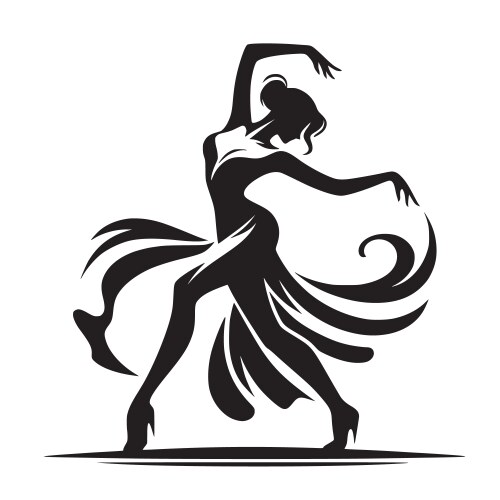 Graceful motion - dancing woman vector image