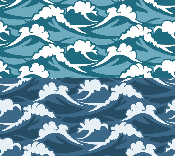 Waves seamless pattern vector image