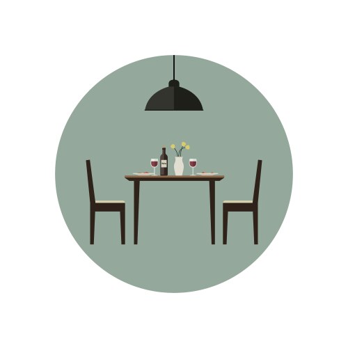 Dining room icon vector image