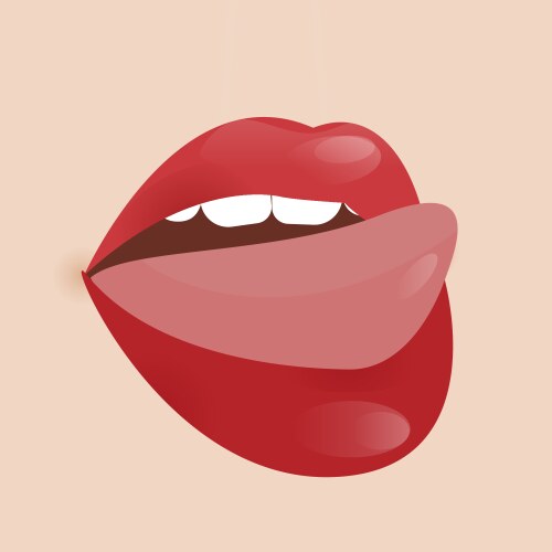 glamour lip icon vector image