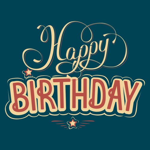 Happy birthday greeting card with a beautiful insc vector image