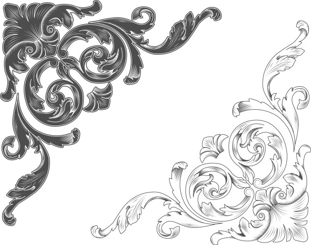 ornamental corners vector image