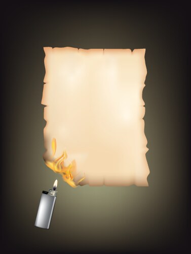 Old paper and lighter vector image