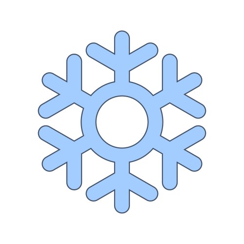 Snowflake sign blue icon isolated vector image