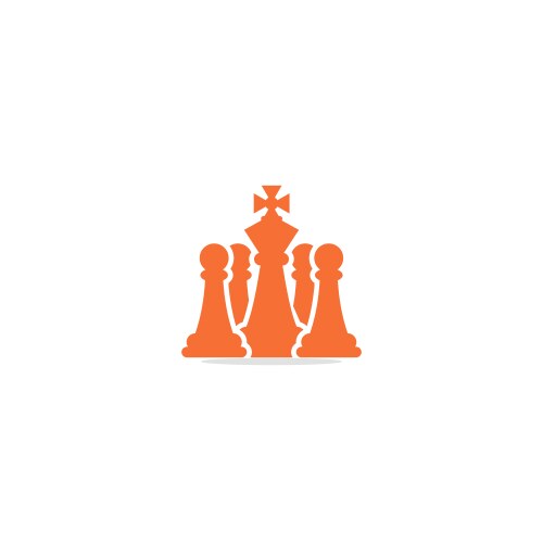 Chess king tool logo vector image