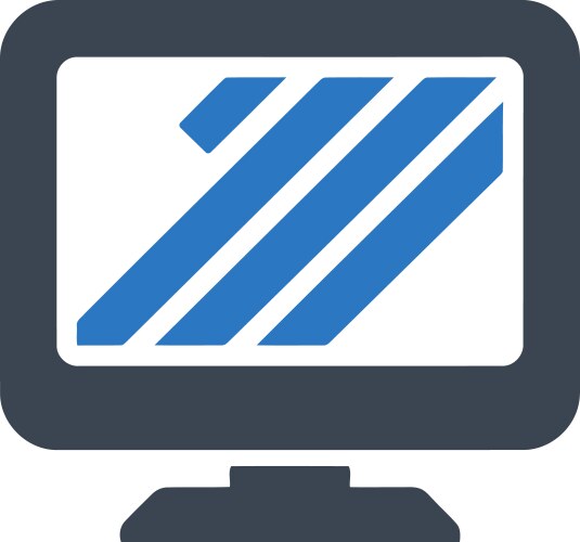 Monitor display icon vector image