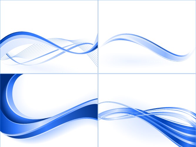 Wave templates vector image