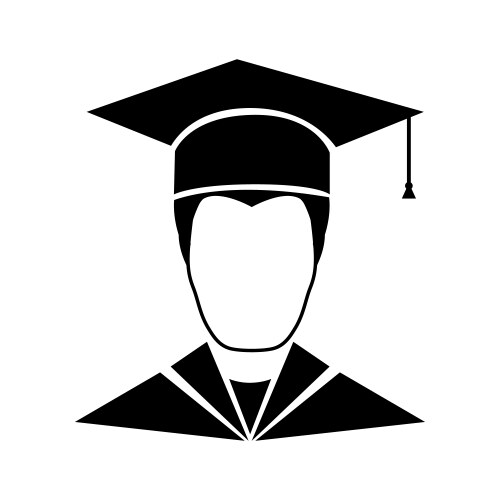 graduate student icon vector image