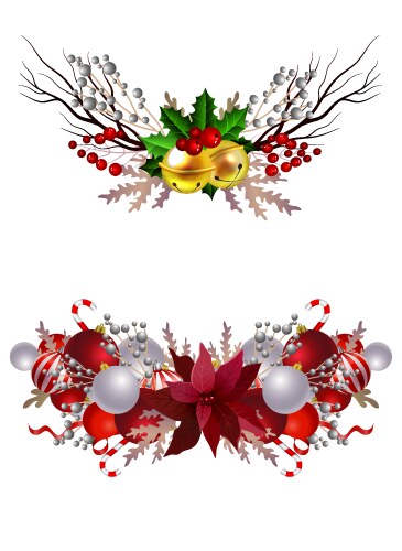 Christmas decoration set vector image