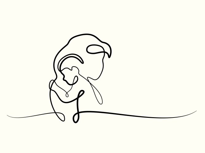 simple line art of a mother holding her baby vector image