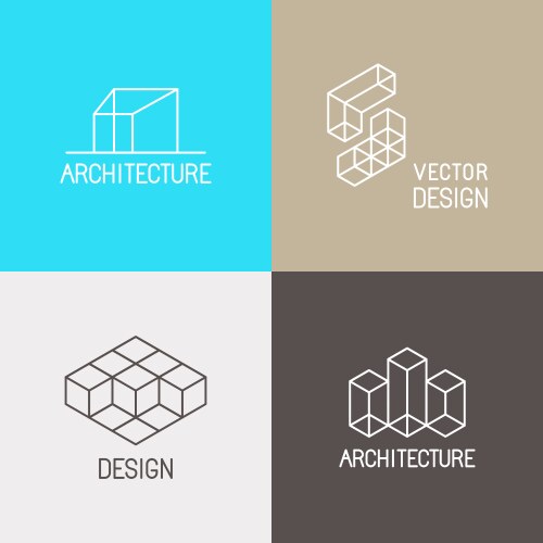 Architecture logos vector image