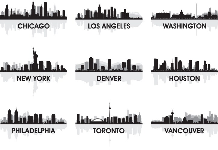 City skyline vector image