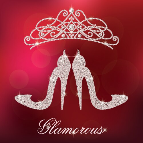 Glamour design elements vector image