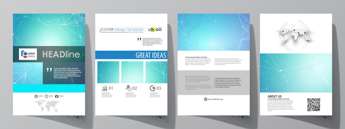 Business templates for brochure magazine flyer vector image