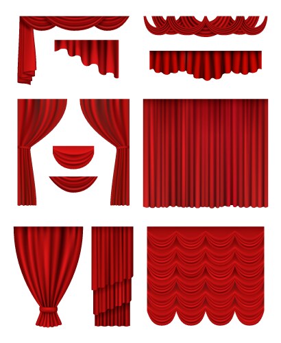 Curtain stage theatrical opera hall decoration vector image