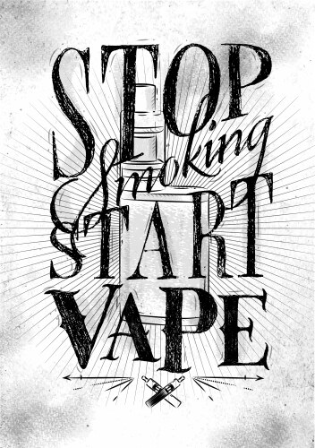 Poster start vape vector image