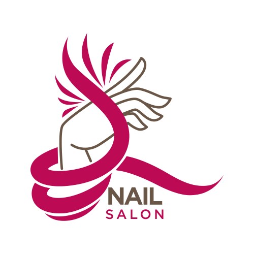 Nails studio or manicure salon flat icon vector image