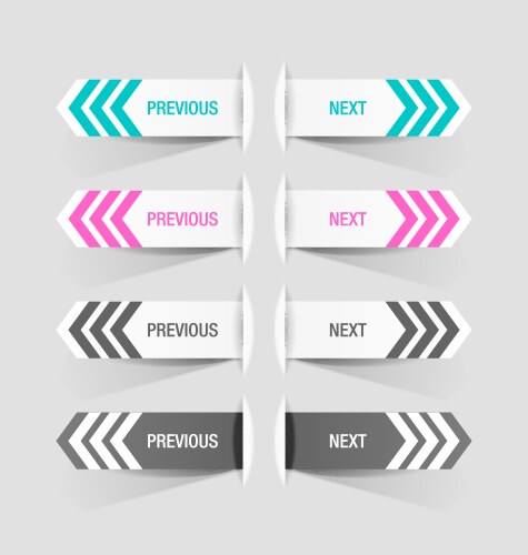 Previous and next buttons vector image